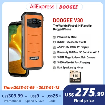 DOOGEE V30 eSIM dviejų Garsiakalbių 5G Tvirtas Telefonas 6.58
