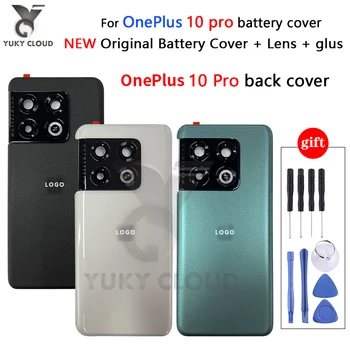 Originalą OnePlus 10 Pro NE2210 Atgal Baterijos Dangtelis+Fotoaparato Rėmas Galinis Dangtis Korpuso Atveju OnePlus 10 Pro 1+10Pro Durų