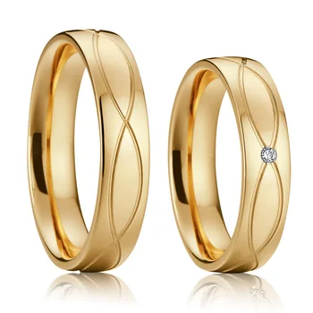 senovinių vestuvių žiedai vyrams ir moterims Mėgėjams Aljanso 1 pora 18k auksu papuošalai piršto pažadas pora žiedas santuokos