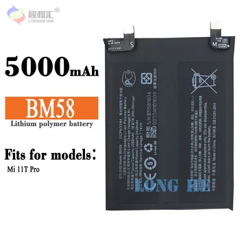 Nauji Originalūs Aukštos Kokybės 5000mAh bm58 BM58 Baterija Xiaomi Mi 11T Pro Mi11T Pro