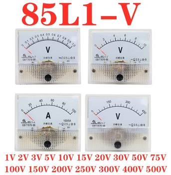 85L1 AC Analoginis voltmetras Skydelis 3V 5V 10V 20V 50V 150 V 250V 300V 500V Gabaritas Įtampa Mechaninė Voltmeter