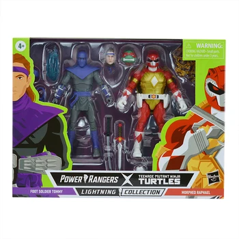 Hasbro Power Rangers X Teenage Mutant Ninja Turtles Žaibo Kolekcija Peraugo Rafaelis ir Koja Karys Tommy 6