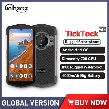 Unihertz TickTock Patikima Išmanųjį telefoną, 5G Tinklo Vandeniui mobiliųjų telefonų 