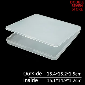 Už 15.4*15.2*1.5 cm PP Plastiko Dėžutė Kvadratinė butas Papuošalai CD, DVD, Dalys, priedai, pakuotė dėžutė