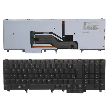 Brazilijos/norvegų/danų Nešiojamojo kompiuterio Klaviatūra DELL E6520 Teclado E6530 E6540 E5520 E5520M E5530 Apšvietimu Rodykle