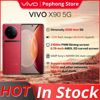 Originalus VIVO X90 5G Mobiliojo Telefono 6.78 colių AMOLED Dimensity 9200 Octa Core 120W SuperFlash Mokestis 50M Triple Kamera NFC