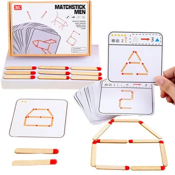 Montessori Rungtynes Dėlionės Žaidimas, Mediniai Žaislai, 