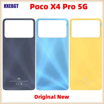 Originalus Naujas Xiaomi Poco X4 Pro 5G Galinį Dangtelį, Dangtelis Galinis Baterijos Stiklo Durys Būsto Atveju Išmanųjį telefoną, Remontas, Dalys