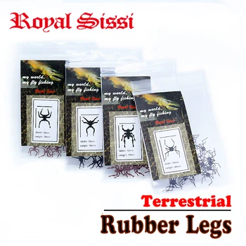 Royal Sissi karšto 4optioanl stilių realus sausumos vabzdžių gumos kojų 20pcs pack minkštas upėtakių žvejybos masalas skristi medžiagos susiejimas