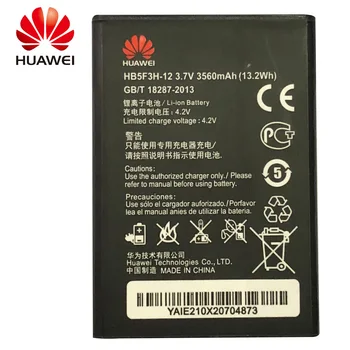 100% Originalus Hua wei HB5F3H-12 3560mAh Baterija Huawei E5372T E5775 4G LTE FDD Cat 4 WIFI Router HB5F3H-12 Baterijas